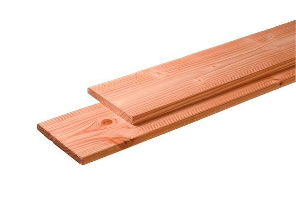 Douglas plank 1 zijde geschaafd, 1 zijde fijnbezaagd kleurloos geïmpregneerd - 2,8 x 19,5 x 300 cm - Afbeelding 1